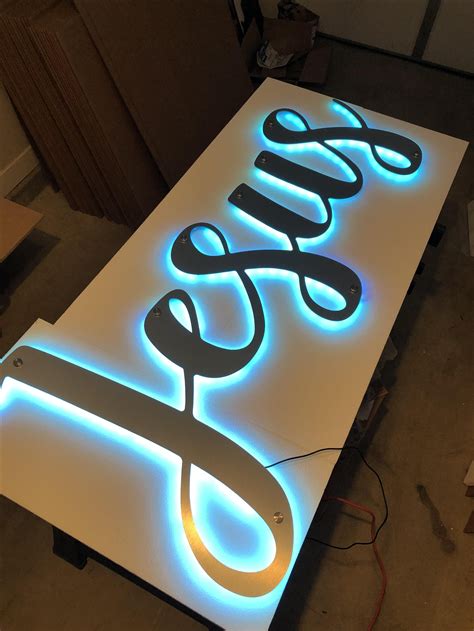 custom backlit sign letters